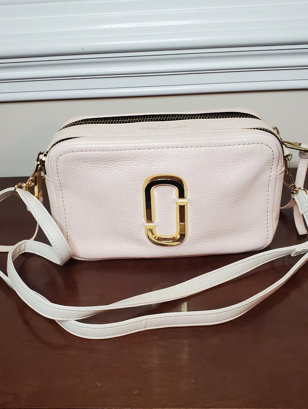Marc Jacobs The Softshot 21 Pebbled Leather Crossbody Bag Pink Tutu
